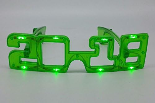 2018 Led Light Up Flashing Glasses For St. Patrick's Day, Graduation, Holidays, Birthdays, Celebrations and Parties (Green, 1 Pack)