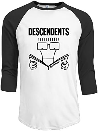 Mens Descendents Everything Sucks Crazy 3/4 Sleeve Raglan Tshirts Baseball Tops