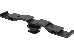 Acouto Aluminum Alloy Cold Shoe Adapter Extension Mount Bar Bracket for Camera Fill Light Microphone