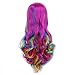 Kuulee Women's Multi-color Full Wig Long Curly Hair Heat Resistant Wigs Harajuku Style Hair Wigs Costume Wigs for Cosplay/Party Lolita