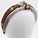 Red Green Stripe Headbands for Women - Hair Hoops with Bee Animal - Cross Knot Hairbands with Cloth Wrapped for Girls - 3Pcs (Bee Animal Style)