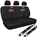 Motorup America Embroidered Red Wild Cherry Auto Seat Cover Full Set - Fits Select Vehicles Car Truck Van SUV
