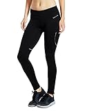 Baleaf Women's 3D Padded Cycling Tights Pants Wide Waistband Black Size L