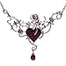Halloween Fashion Blood Heart Rose Skull Collar Necklace Punk Gothic Jewelry Women Necklace (RED HEART)