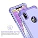 BENTOBEN iPhone Xs Max Case, Heavy Duty Rugged Shockproof 3 in 1 Hybrid Hard PC Soft Silicone Bumper Protective Phone Case for iPhone Xs Max (6.5 Inch), Purple