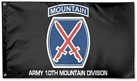 Us Army 10th Mountain Division 100% Polyester Fiber Garden Flag 3 'x 5 '