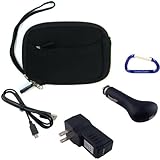 GizmoDorks Case Cover USB Charger Bundle for Samsung Galaxy Player 5.0 MP3 Player with Carabiner Key Chain