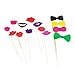 Super Z Outlet Photo Booth Props Photography Stick Face Mask Mustache Glasses Paper DIY Kit for Party Favors, Children Adult Birthday, Wedding Party Decorations, Activity Dress Up Costume Games