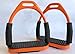 Lift Sports 5 Inch Horse English Flexible Safety Stirrups Irons Bendy Riding RED/Black/Orange/Maroon/Blue/Silver/Polish Rubber Protection (5 Inch, Silver)thumb 2