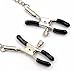 Metal Adjustable Clamps Leather Collars Chains Dress Accessories (Black)