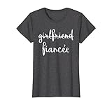 Womens Girlfriend Fiancee T Shirt, Fiance Engagement Party Tshirt Medium Dark Heather