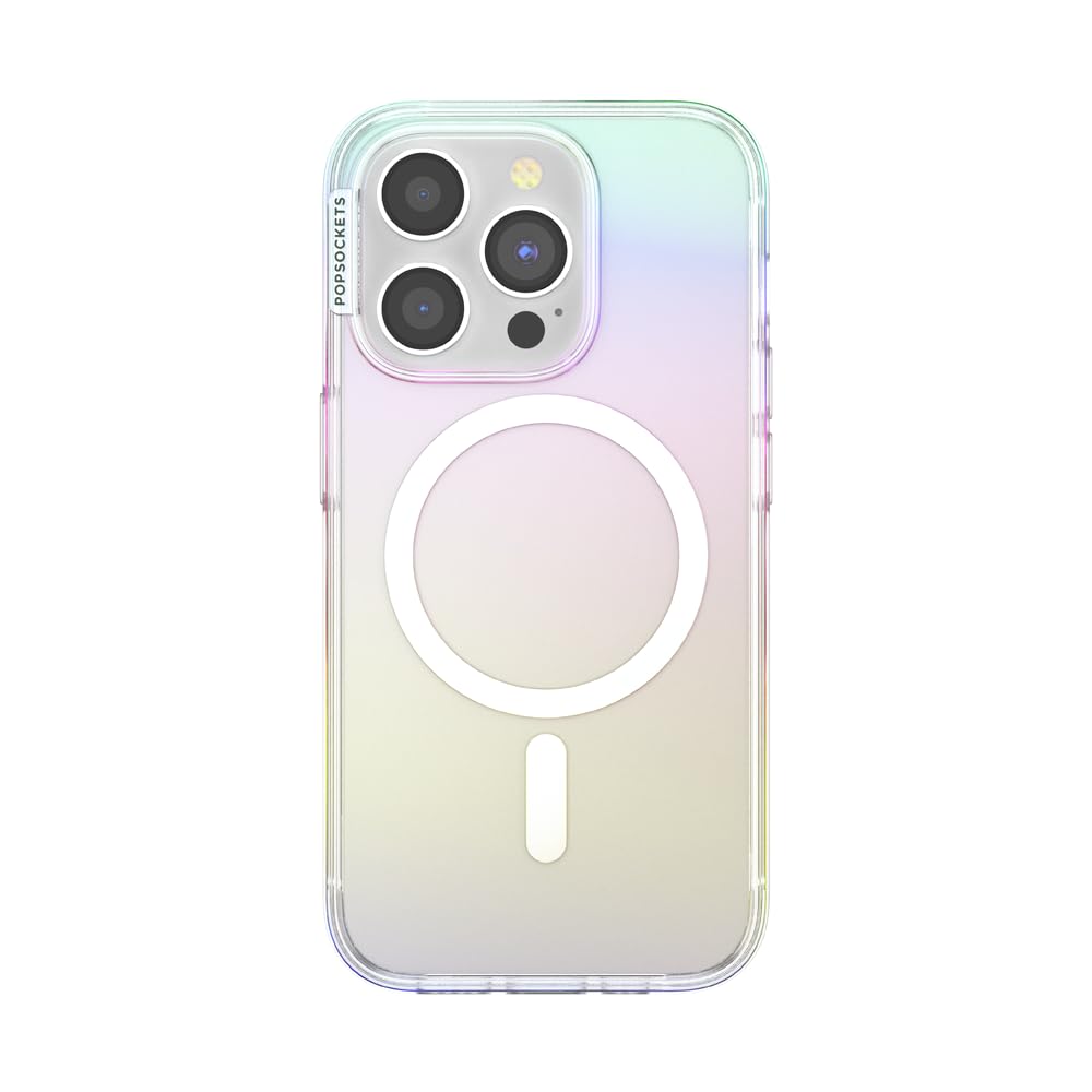 PopSockets iPhone 15 Pro Case Compatible with MagSafe, Phone Case for iPhone 15 Pro, Wireless Charging Compatible, Case Only - Shimmer