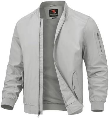 TBMPOY Mens Lightweight Bomber Jackets Light Windbreaker Jacket