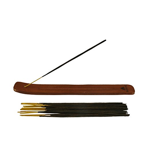 RAJRANG Premium Natural Fragrance Incense Sticks - Set of 10 Flavors with Holder - Nag Champa, Oudh, Favorite, Rose, Sandalwood, Lavender, Frank Frankincense, Lemongrass, Citronella, Saffron