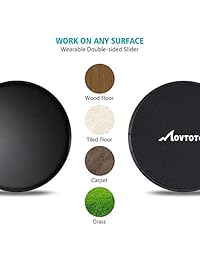 MOVTOTOP Resistance Bands Exercise Workout Bands Set of 5 with 2 Core Sliders for Physical Therapy, Exercise, Fitness