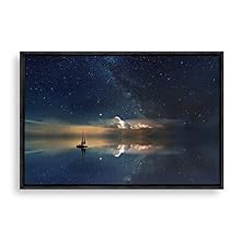 signwin Framed Canvas Wall Art Voyage Canvas Prints Home Artwork Decoration for Living Room,Bedroom - 24x36 inches