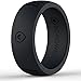 BONDWELL Silicone Wedding Ring for Men (Black) Safe, Durable Mens Rubber Wedding Band for Active Athletic Male Life, Military, Fitness, Work & Workout (Size 10)