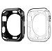 [2 Pack] Goton Bumper Case for Apple Watch 38mm, [No Screen Protector] Slim Soft TPU Shockproof Case Cover Bumper Protector Accessories for iWatch Series 3/2/1, 38mm Clear+Black