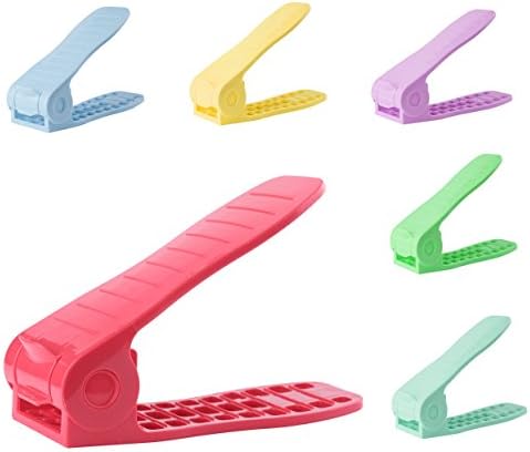 Shoe Slots Space Saver | MouseLemur Shoe Stand Organizer | Adjustable Shoe Rack 6 Piece Set