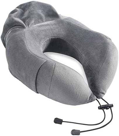 U Shape Portable Memory Foam Travel Pillow,Ergonomic and Washable Cover,Best for Camping,Studying,Traveling and Working (gray)
