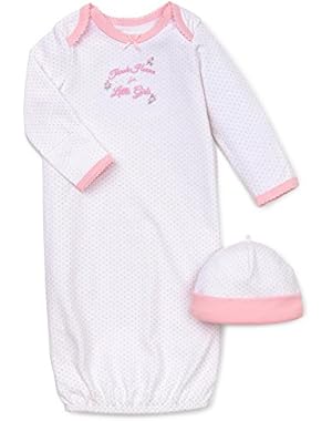 Girl Thank Heaven Gown and Hat - Light Pink - 0-3 Months