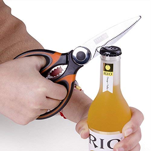 Kitchen shears- Soufull Multifunctional Stainless Steel Poultry Scissors for Poultry Meat Vegetables Herbs BBQ Open Jars and Nut Cracker -Kitchen Scissors for Kitchen - Thumbnail 6