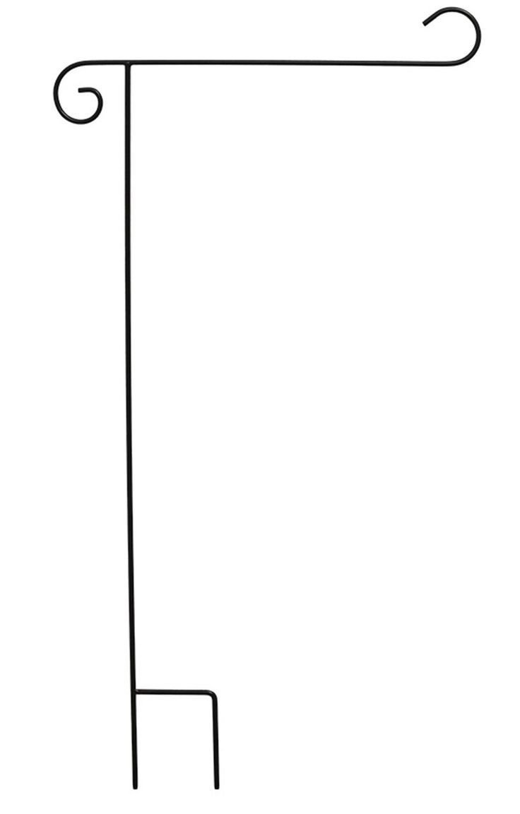 Perfect Garden Flag Stand Pole - Heavy Duty Metal - Sturdy All Weather - 38" Tall, Black (Original Version)