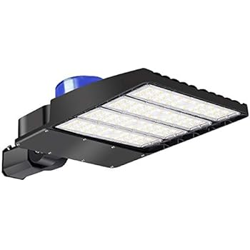Romwish LED Parking Lot Light 300W - Waterproof IP65 LED Shoebox Area Light with Photocell, 39000lm, 5000K, 1000W Equivalent -Slip Fitter Mounted LED Pole Lighting