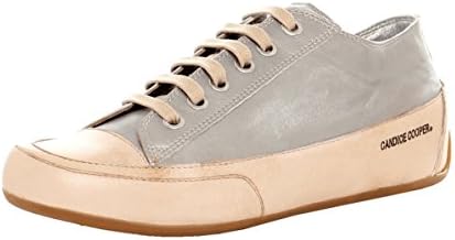 Candice Cooper Women's Metallic Leather Low Top Trainers US 8.5 Gray