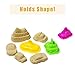 Motion Sand Mini City Molds Set Play Sand Includes 2 lbs Natural Play Sand, 1 Tray, 1 Slicing Tool, and 9 Molds for Kids 100% Non-Toxic Sand Molding Kit for Children and Adult