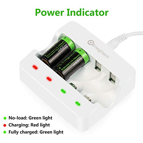 Rechargeable Arlo Batteries CR123A Lithium Batteries 16Pack with Charger 3.7V 750mAh with PTC Protection for Arlo Cameras VMC3030 VMK3200 VMS3330 3430 3530 Flashlight Security System - Thumbnail 2