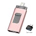 USB Flash Drive 128GB [3-in-1] Compatible iPhone, Kimiandy USB 3.0 Adapter External Storage Memory Stick Adapter Expansion Compatible iPad/iPod/Mac/Android/PC/iOS primary