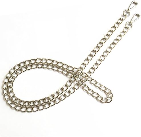 ONBLUE DNL-S 10MM Mini Purse Replacement Chain Straps 47" Gold Plating Metal Chain Handbags Straps for Clutch Wallet Shoulder Cross Body Bag Silver White
