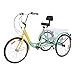 VANELL 24 Inch Tricycle 7 Speed Trike Cruise Bike – Adult 3 Wheeled Bicycle – with Large Size Basket and Tools – Tricycle for Adult Women Men for Shopping Exercise Recreation (Cyan-Yellow)thumb 3