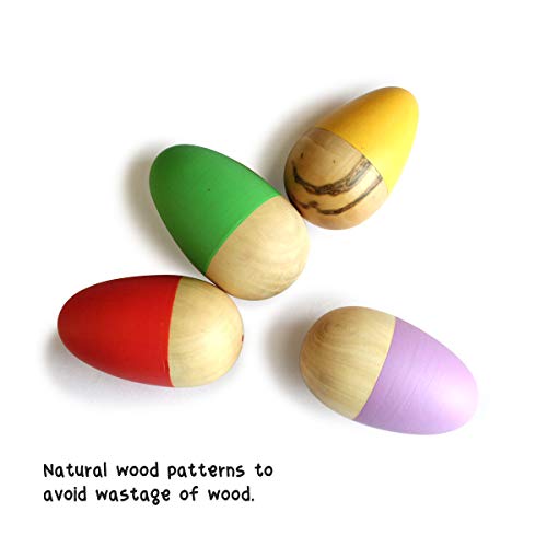 image for shumee-toys revisited Shumee Organic Set of 2 Wooden Egg Shakers - 100
