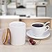 Lucky Goddness 10 fl oz Airtight Ceramic Sugar Bowl with Seal Bamboo Lid, Porcelain Sugar Container Food Storage Jar with Label for Coffee, Tea, Kitchen