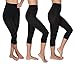L'eggs Control Top Capri Footless Tights, 3 Pack, Black, Large