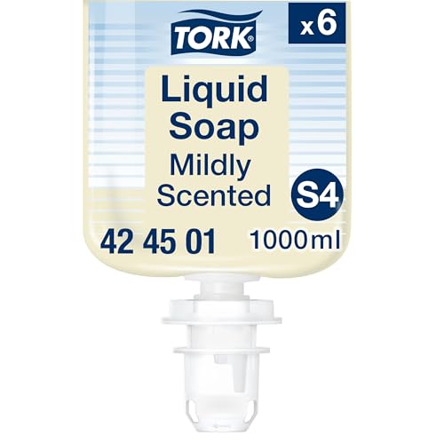 Tork Mild Duftende Hand Flüssigseife S4, frischer Duft, 6 x 1.000 ml, 424501