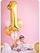 40 Inch Big Number Balloons Gold Mylar Foil Large Number 1 Giant Helium Balloon Birthday Party Decoration