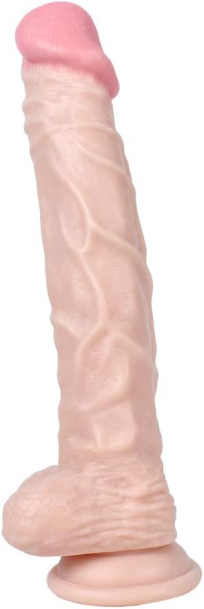 (J191) 9 Inch Soft Flexible Ďîldɔ Massage R.ealistic Dî`ld.ɔ for Women Especially Beginners (Flesh2)
