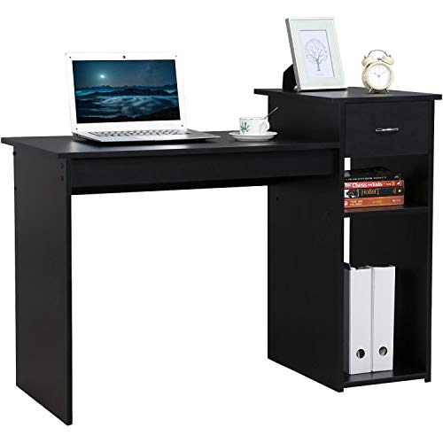 Yaheetech Home Office Computer Desk with Storage Drawer and Monitor