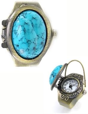 Blue Turquoise Oval Ring Watch Toy