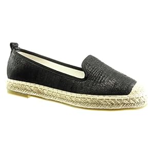 41O2v5i7icL. SS300 Angkorly - Zapatillas Moda Alpargata Mocasín Slip-on Mujer Piel de Serpiente Tacón Plano 2.5 CM 41O2v5i7icL. SS300