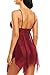Avidlove Women's Sexy Lace Lingerie Babydoll V Neck Nightwear Sleepwear Strap Chemises Wine Red XX-Large