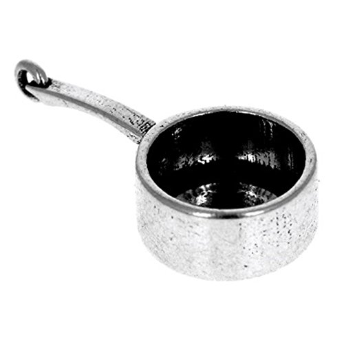 Sterling Silver 24" Men's 1.5mm Box Chain 3D Kitchen Cooks Saucepan Pot Pendant Necklace