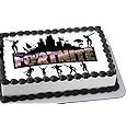 FQQF Royale Battle 1 Count White Sugar Paper Cake Topper for Birthday Party