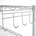 LANGRIA 6 Tier Wire Shelving Unit Organization and Storage Rack with 5 Hooks,Silver