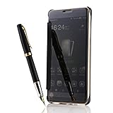 CreazyClear View Mirror Flip Smart Case Cover For Huawei Mate 8 (Black)