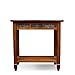Leick Home Sibley End Table, Solid Wood, 12 in. Wide, Slate Tile Detail, 1 Lower Shelf, Narrow Width, Easy-Assembly, Rustic Oak, 24.0 in. L x 12.0 in. W x 24.0 in. H, 10060