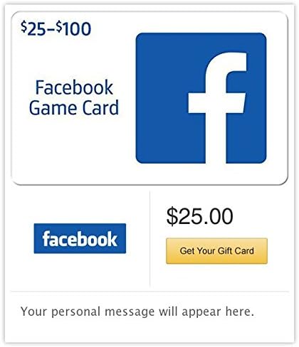 Facebook Gift Cards Configuration Asin - E-mail Delivery